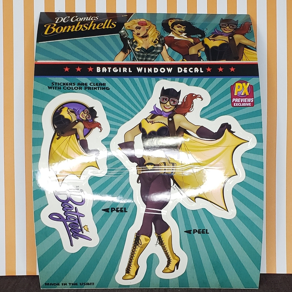 DC Comics Bombshells Batgirl Window Decal.